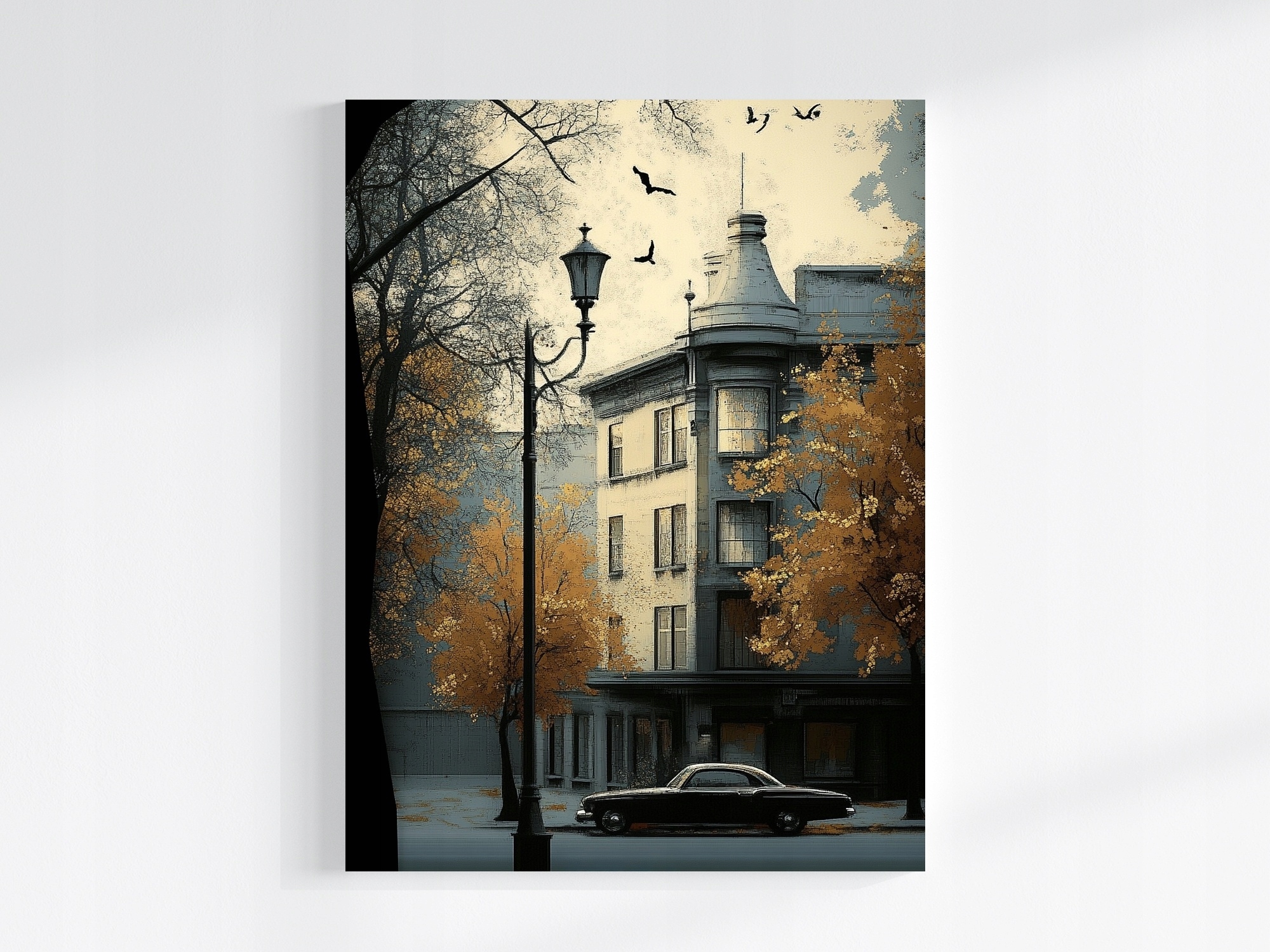 Obraz Na Plátně Canvas Grafika Město Ulice Kamienica Auto 75x100