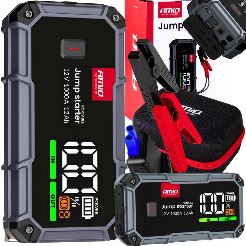 Štartovacie Zariadenie Booster Kompresor 3W1 12Ah Powerbank Baterka 1000A