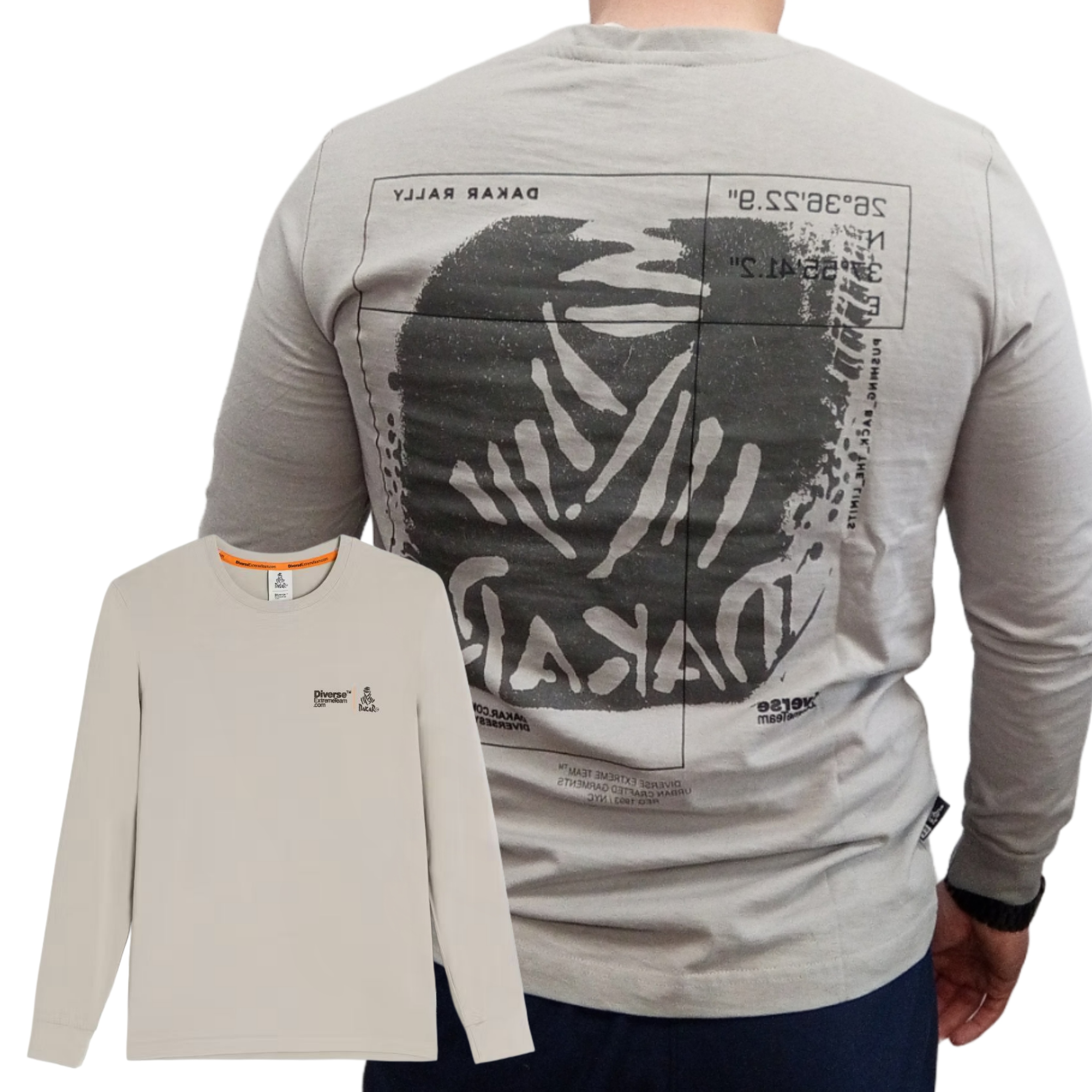 Mikina Diverse Extreme Dakar Dkr Lg 0425 Pánská Šedá Bavlna 'M'
