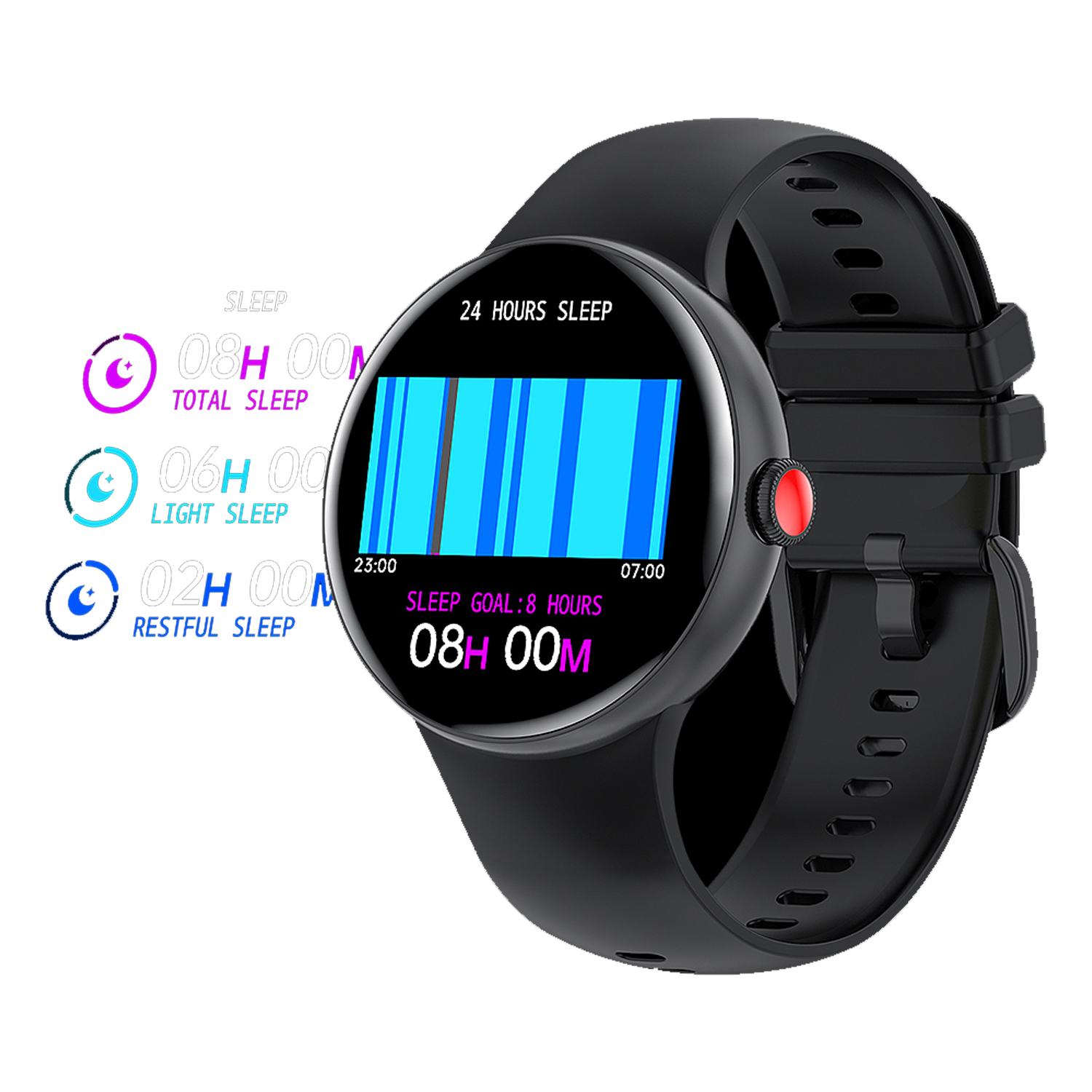 SMARTWATCH ZEGAREK DAMSKI POLSKIE MENU ROZMOWY SPORT AMOLED SMART WATCH Kolor czarny