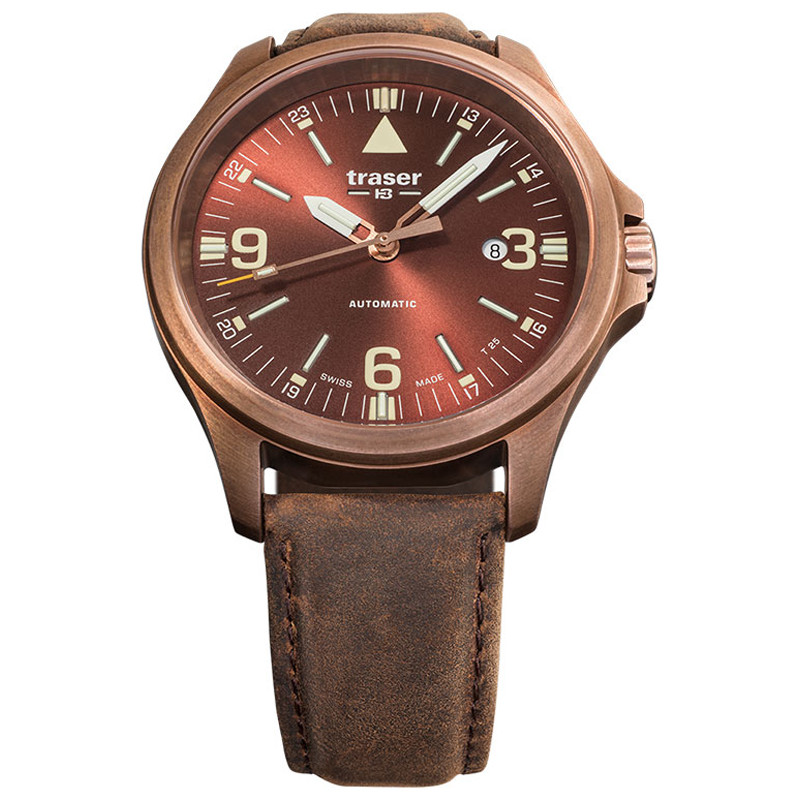 Pánské Hodinky Traser TS-108073, hnědý pásek