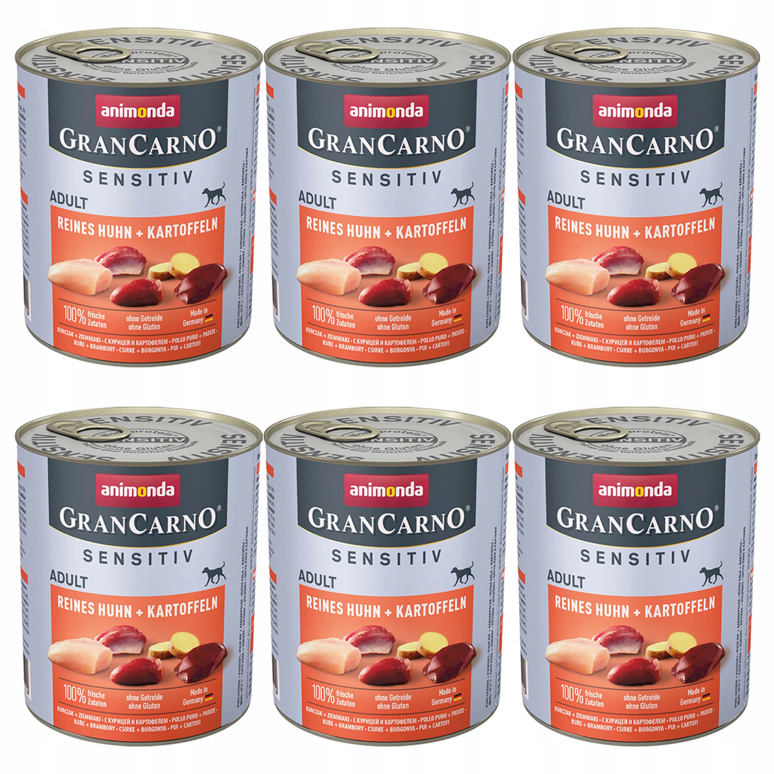Levně Animonda GranCarno Sensitive krmivo pro psy Kuřecí brambory 6 x 800 g