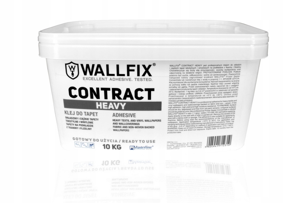 Klej do tapet winylowych z tkaniny Gotowy Mocny Wallfix Contract Heavy 10kg