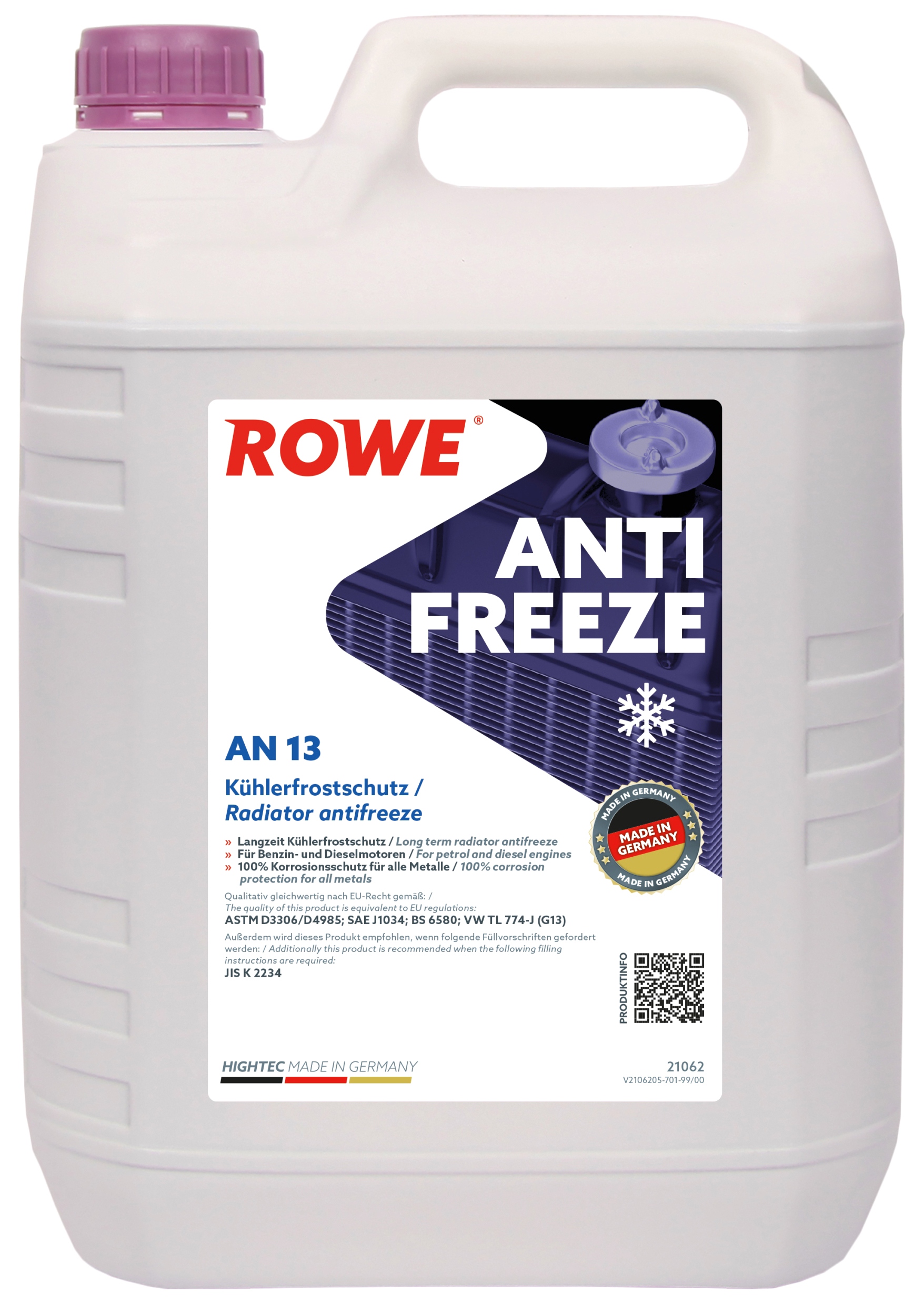 

Rowe Hightec Antifreeze An G13 Do Chłodnic 5L
