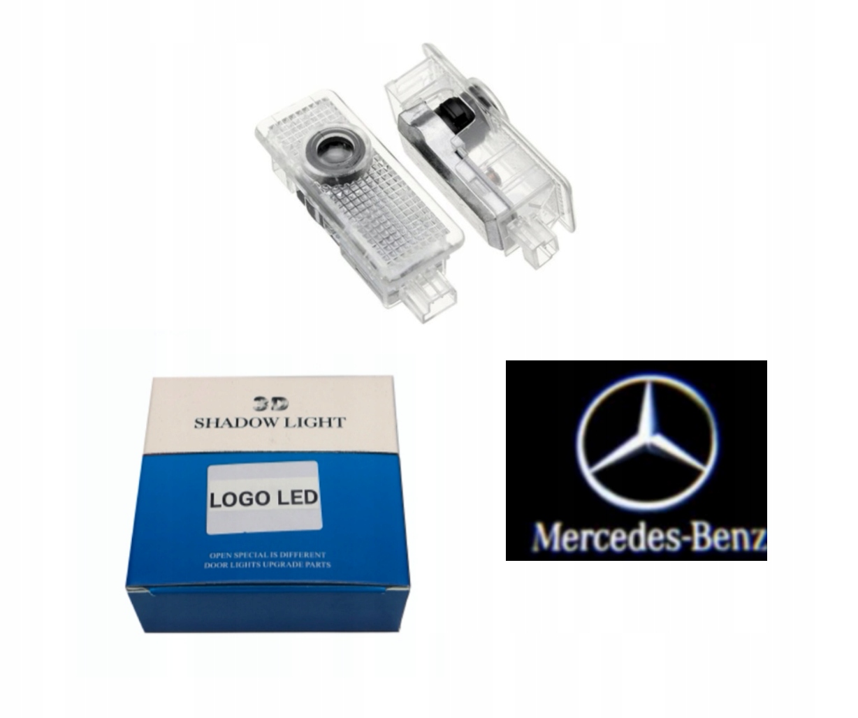 MERCEDES LED projector CLA CLS z logiem 09-17