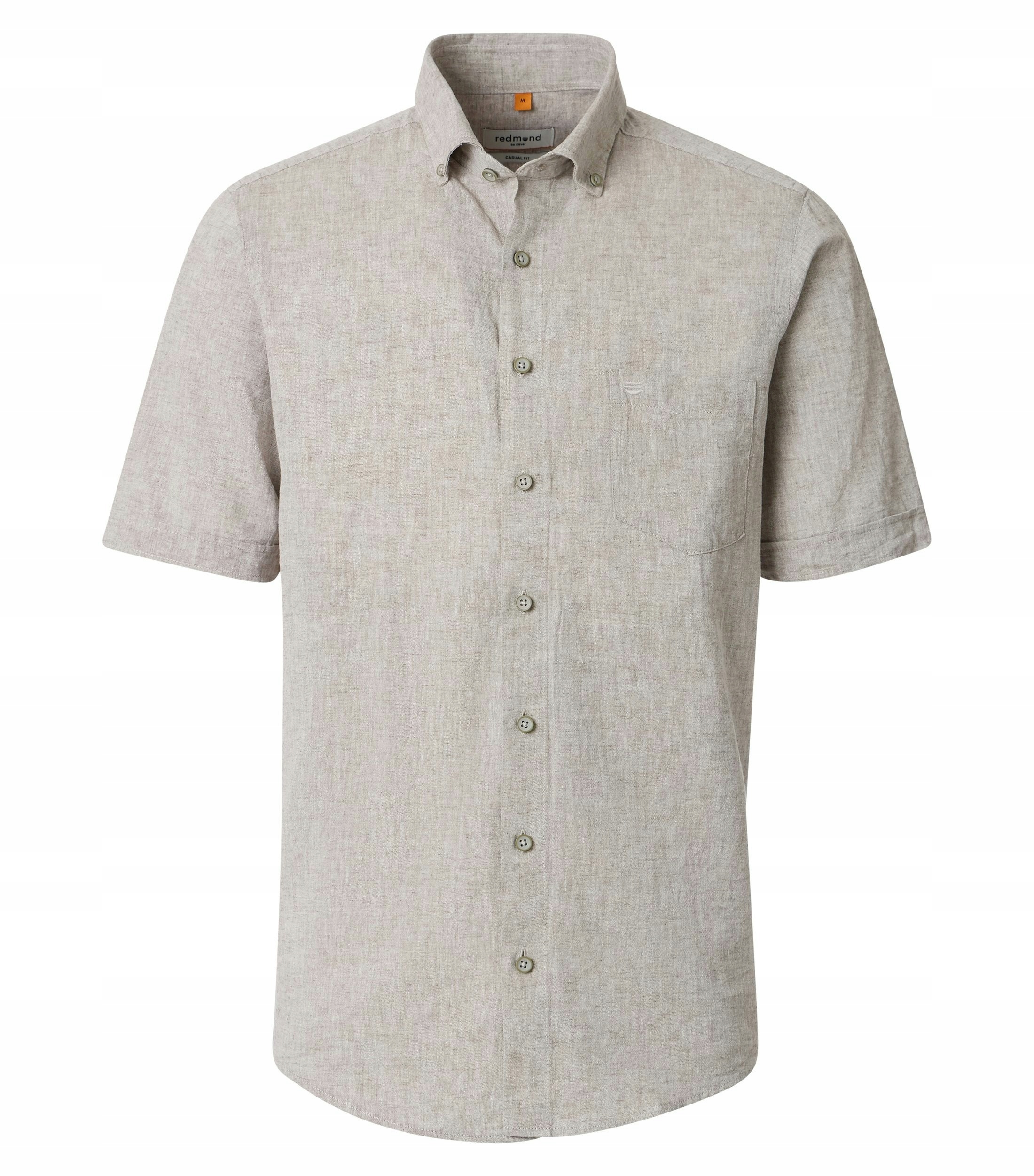 Redmond Velké Rozměry Košile Casual Len Bavlna Béžová 4XL 49/50 164 cm