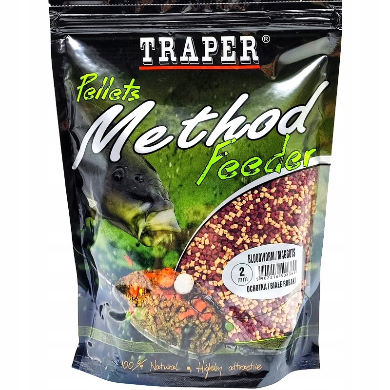 Method Feeder Pellet Zanętowy Traper Ochotka Białe Robaki 2mm 500g