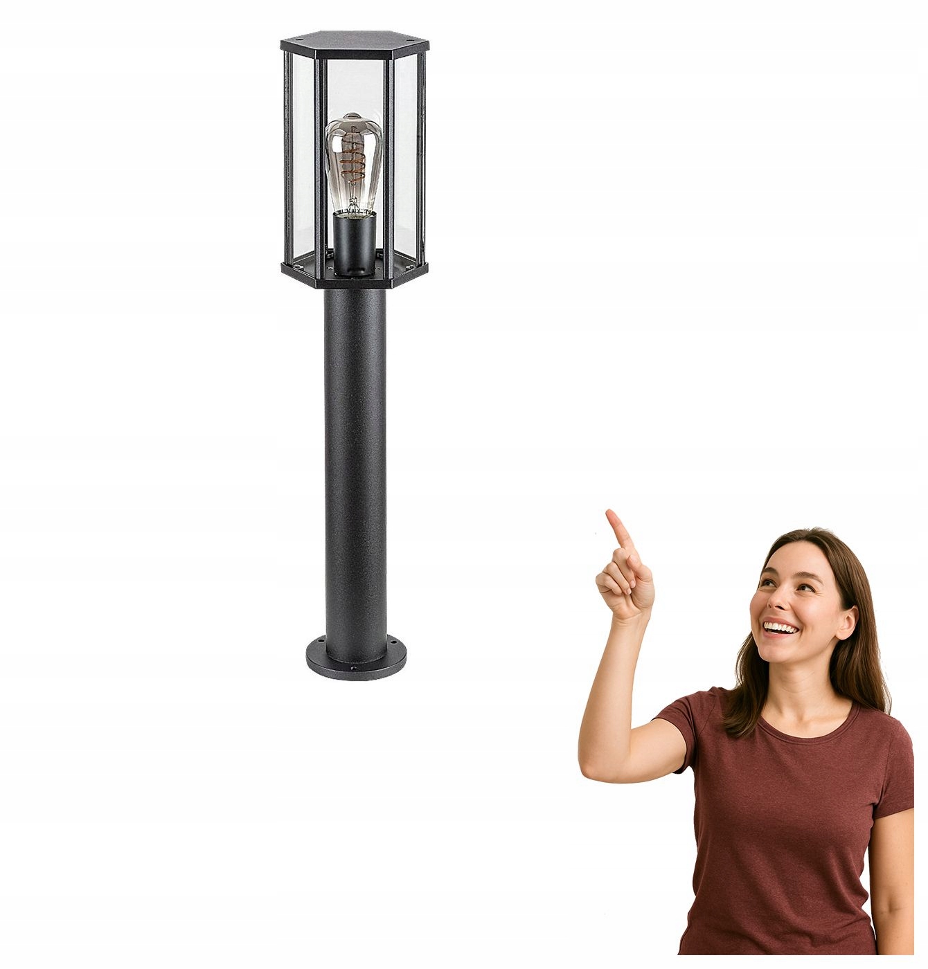 Vonkajšia lampa záhradný stĺpik Wales 77240 Rabalux