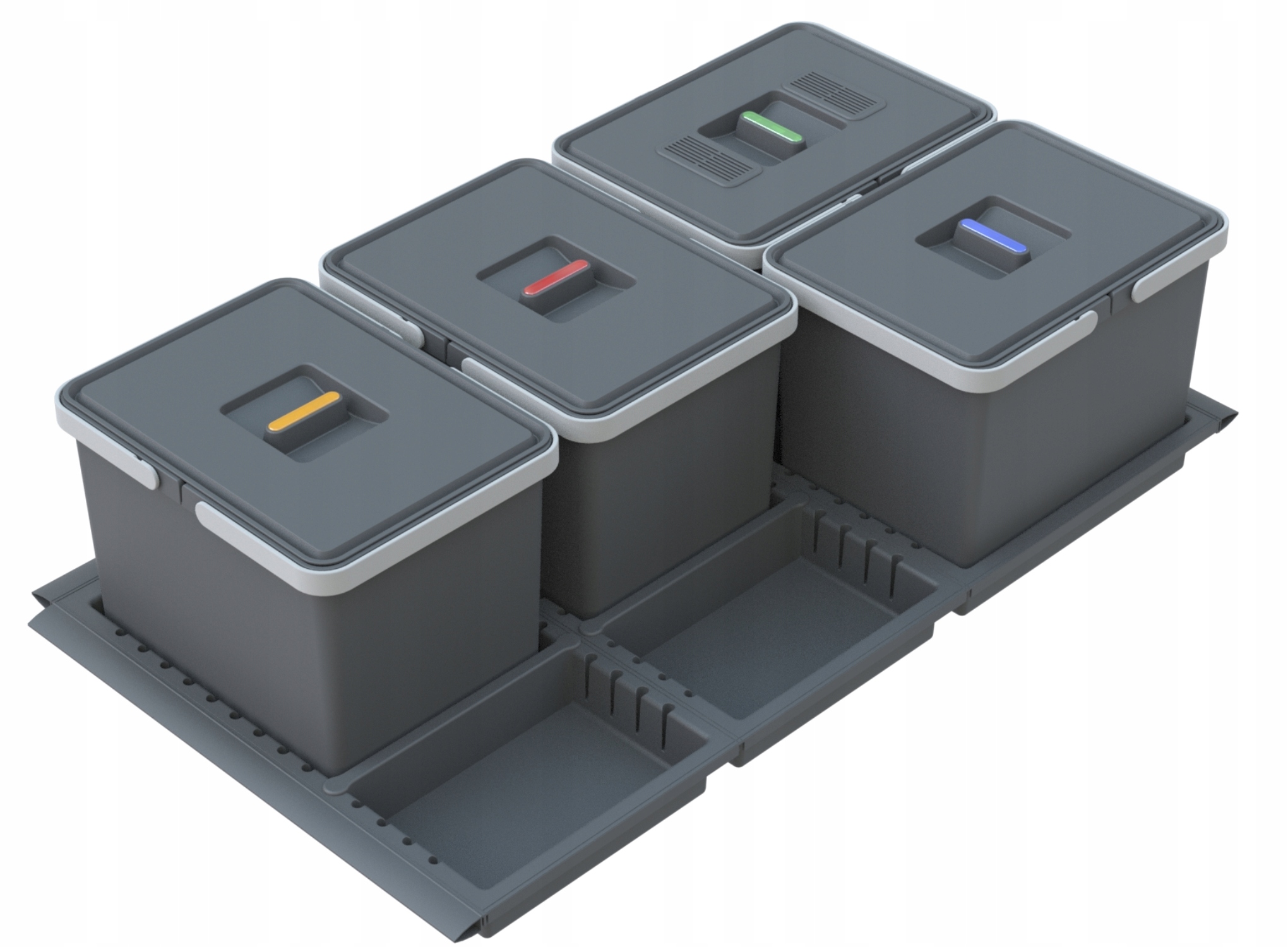 Levně Odpadkový koš do zásuvky 90 Elletipi třídič na tříděný odpad 48L 4x12L