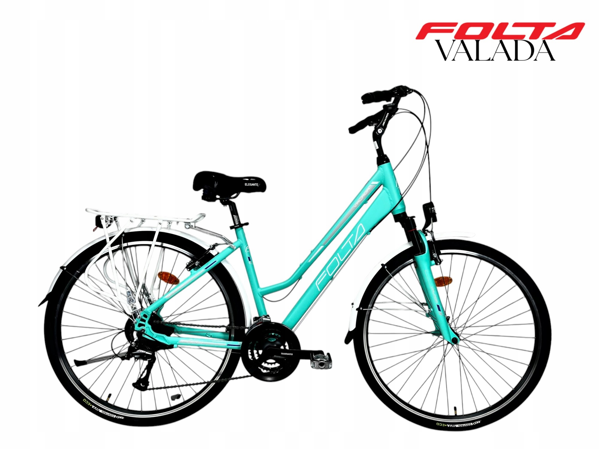 Rower Miejski 28" Folta Valada Aluminiowa Rama 19,5" Mięta Mat