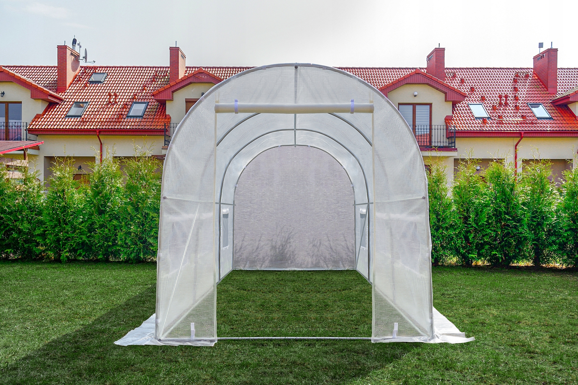TUNEL FOLIOWY OGRODOWY SZKLARNIA OGRODNICZY 4x2,5m 10m2 STELAŻ FOLIA NAMIOT Szerokość produktu 250 cm