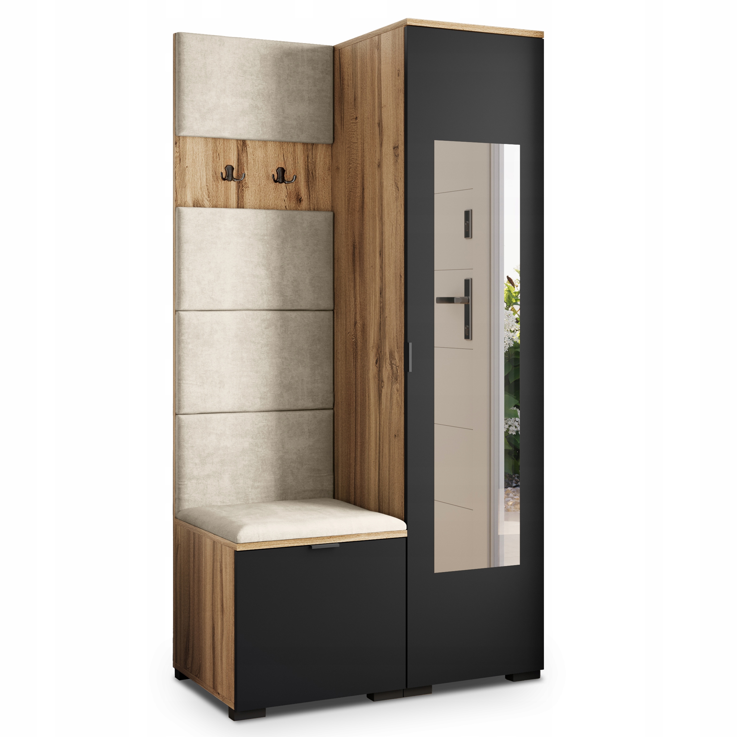 Šatní skříň Vira 95/181/51 cm Skříň do předsíně Moderní dub wotan