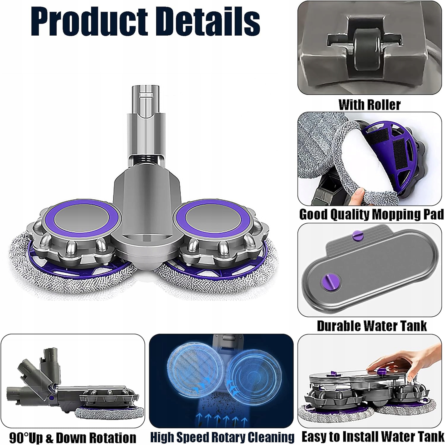 SZCZOTKA MOP DYSON V6 DC58 DC59 DC61 DC62 ZESTAW Kolor dominujący wielokolorowy