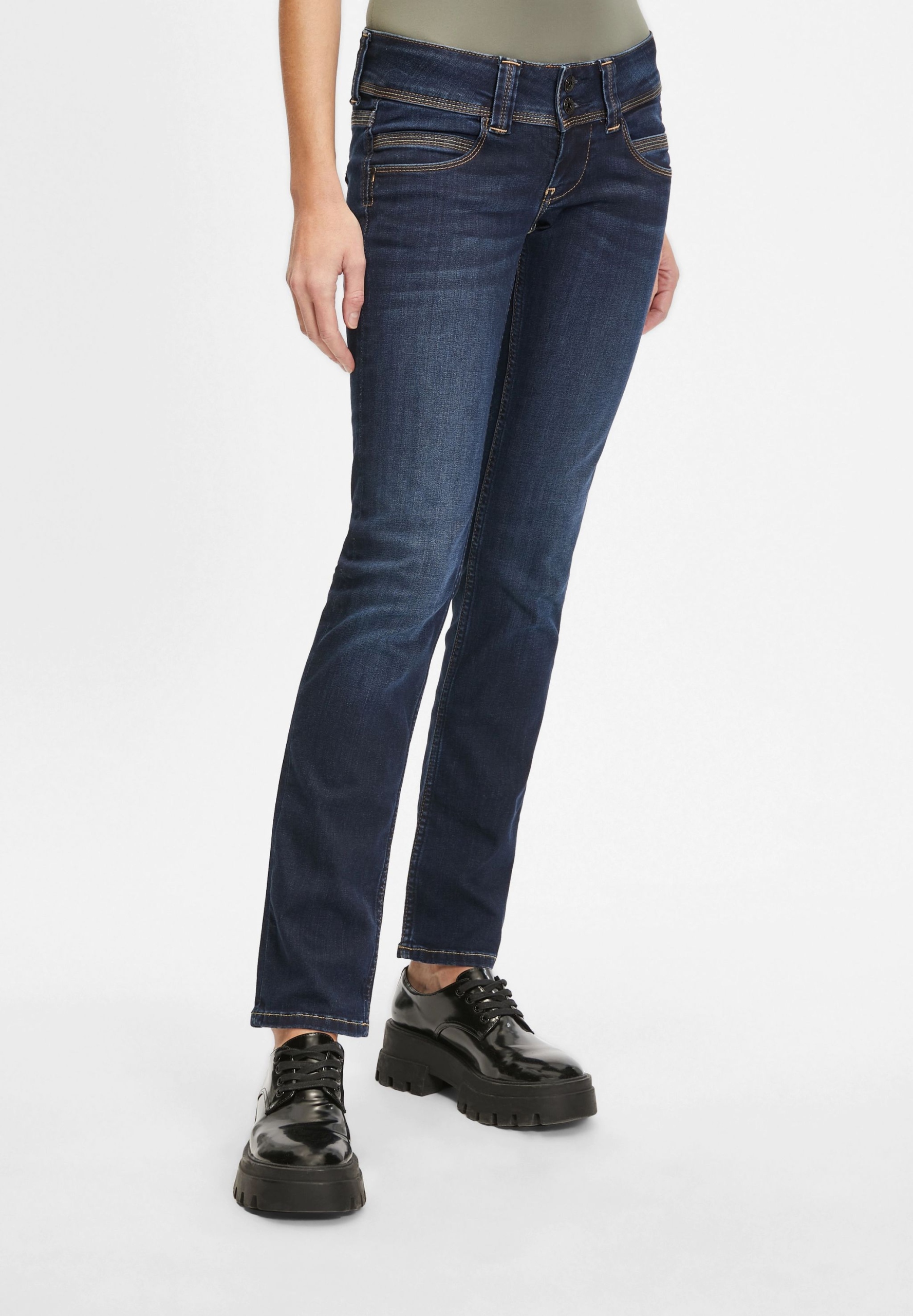 Pepe Jeans Dámské Modré Džíny Přiléhavé, Široké Nohavice 28/30 7AA