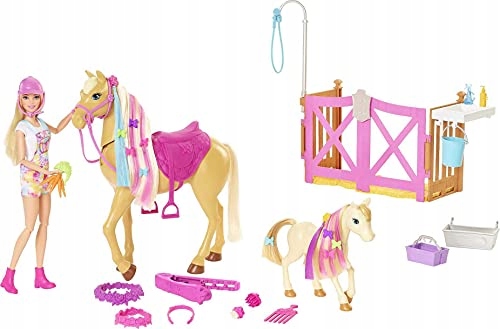 Barbie Stadnina Koni Lalka Stylizacja Kucyk hgb58 Koniki Konie Lalka