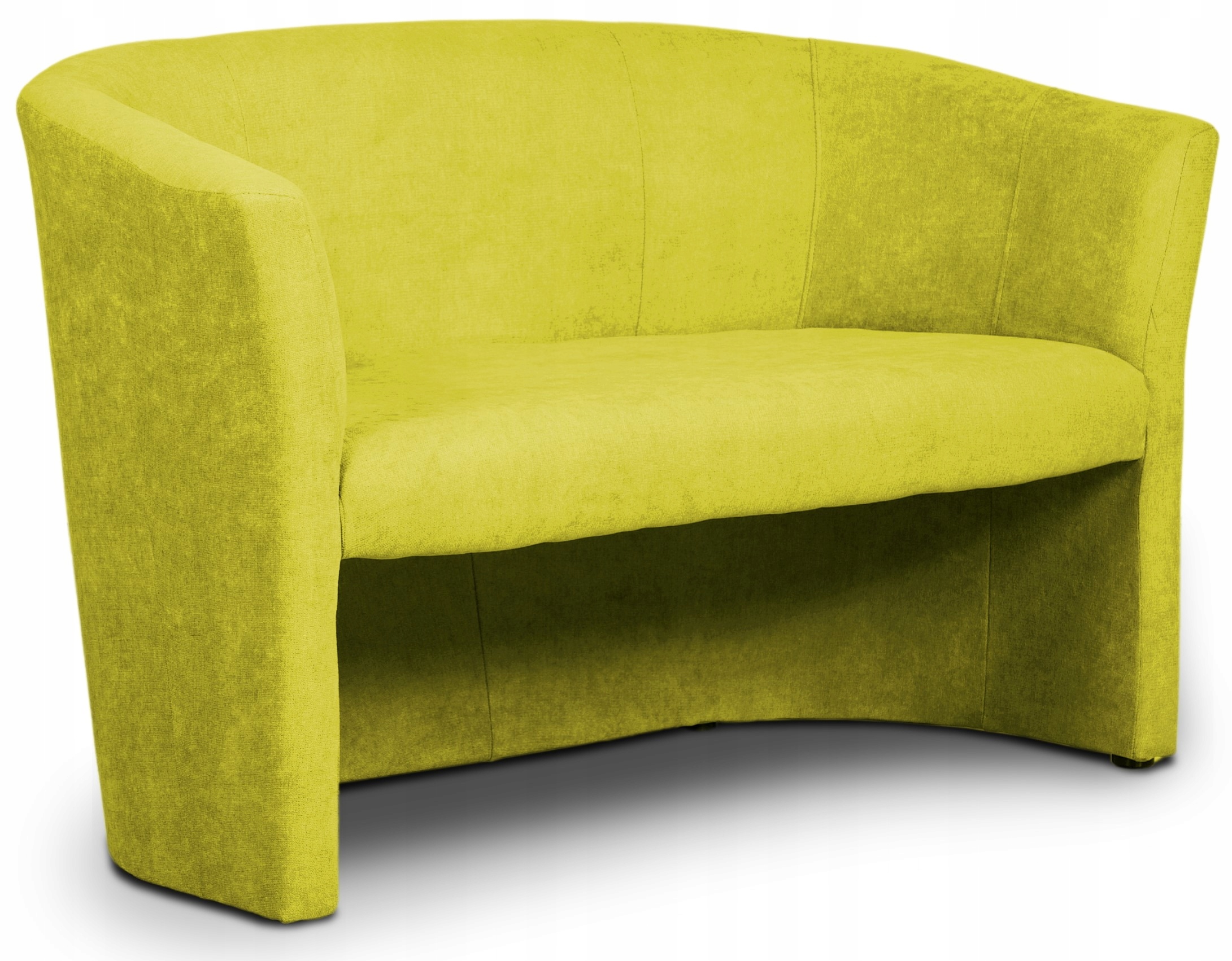 Pohovka Malá pohovka do obývacího pokoje Kancelář Cafe 2 osobová Elegantní z mikrovlákna Žlutá