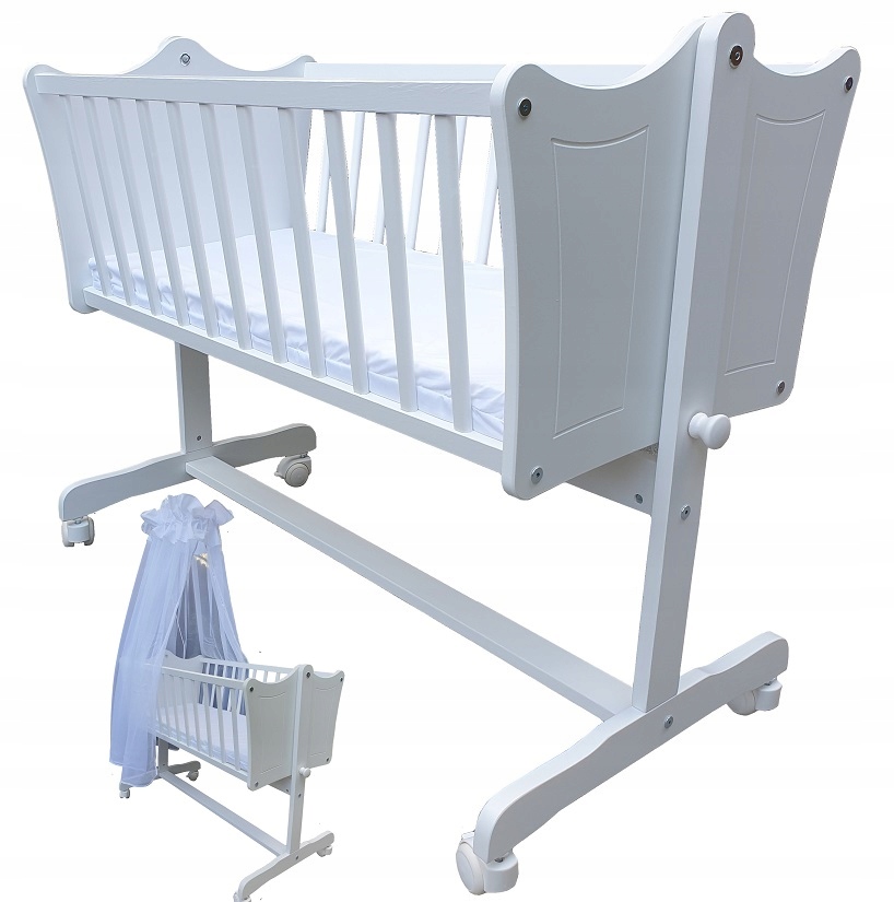 

Pols. Kołyski- Białe, Szare I Wenge+materac Danpol