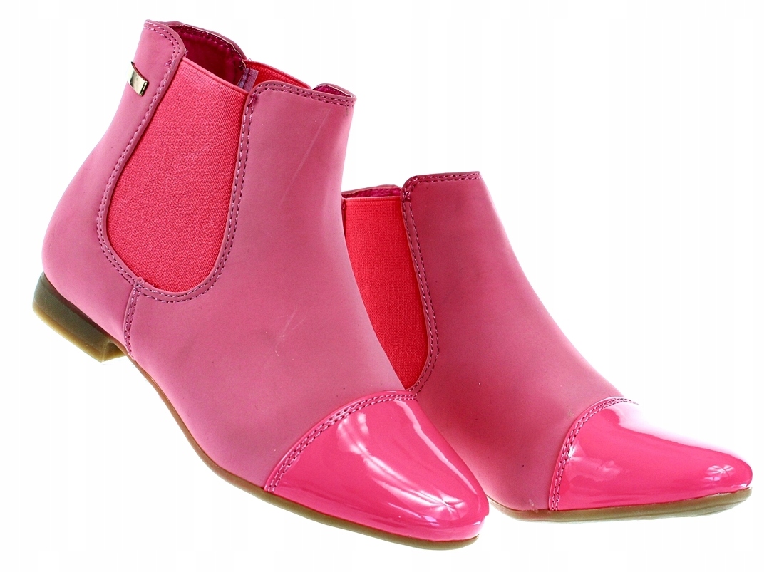Botki Dziecięce Lakierowane Różowe Wsuwane 6331 rozmiar 30 Długość wkładki wew. 20 cm