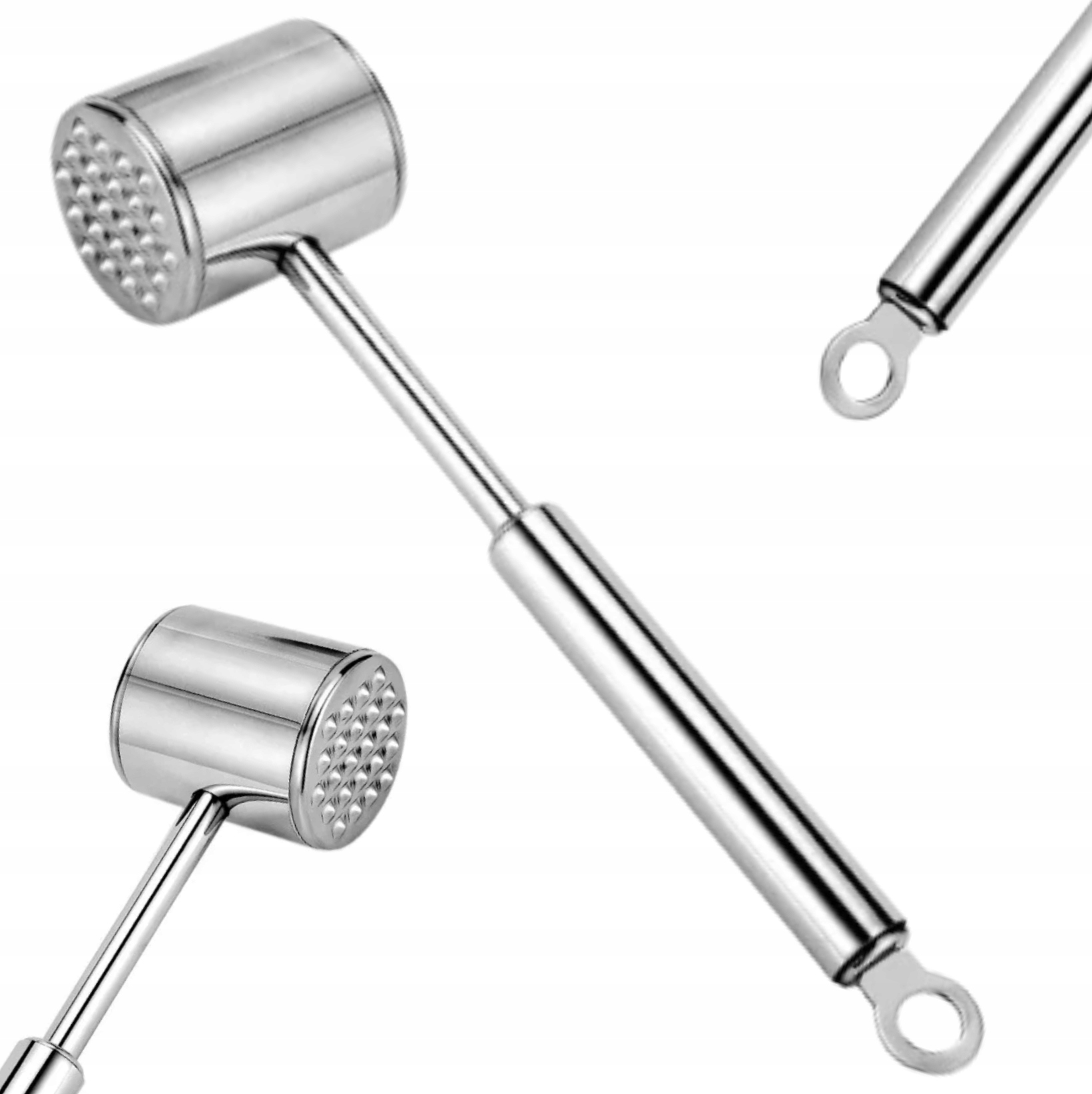 Tłuczek do mięsa kotletów ubijak młotek ze stali nierdzewnej