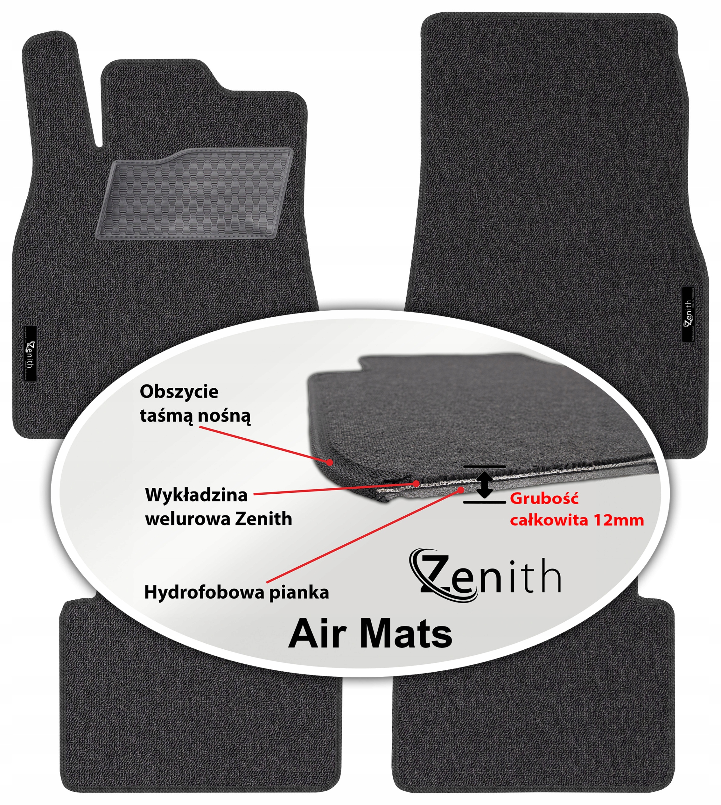 B-Class W245 2005-2011 Velurové koberce do auta Zenith Air Mats