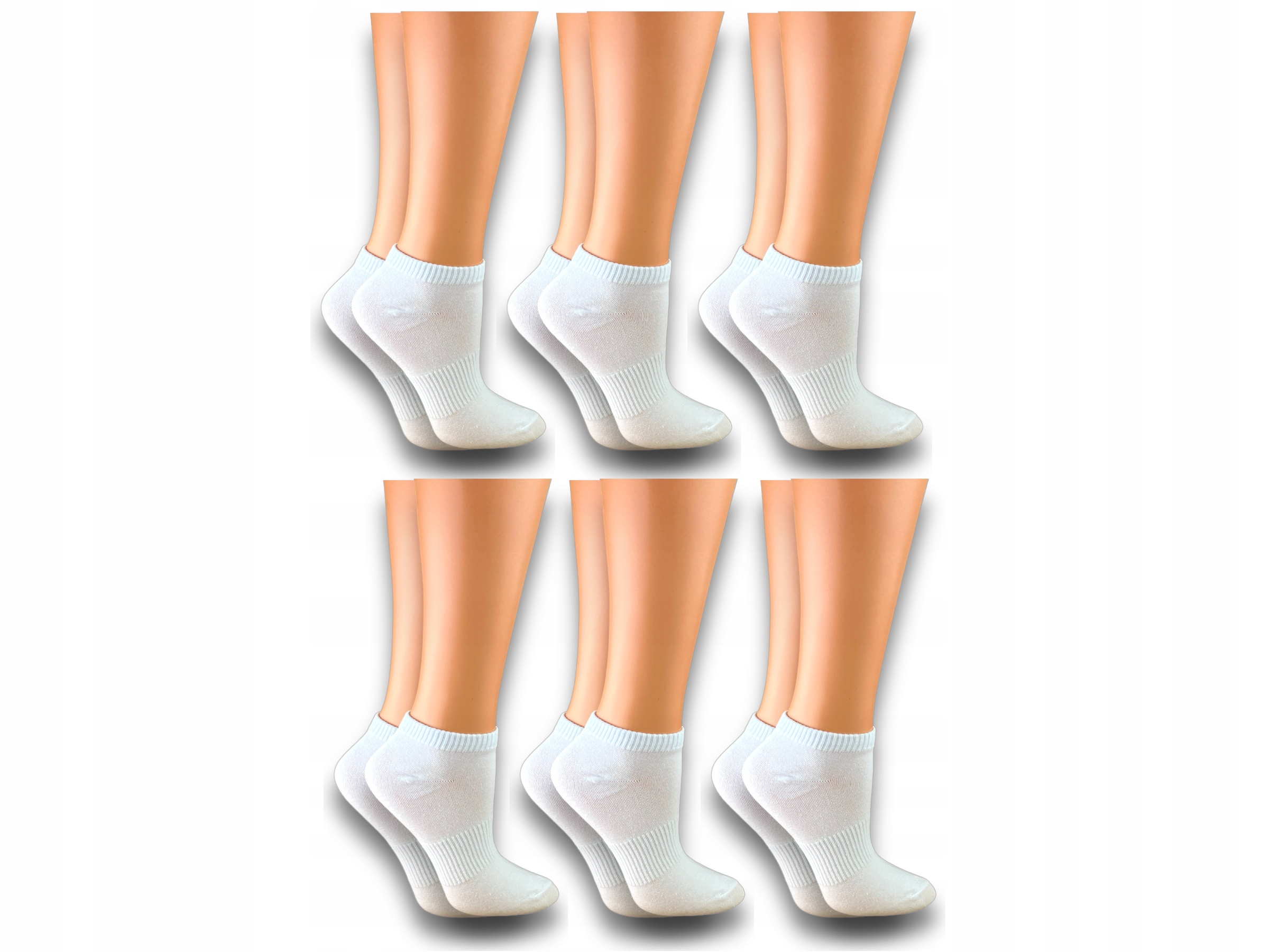 SKARPETKI BAWEŁNIANE DAMSKIE STOPKI 6 PAR PROMOCJA
