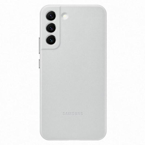 Puzdro Samsung EF-VS906LJ S22+ S906 svetlosivé/light gray Leather Cover