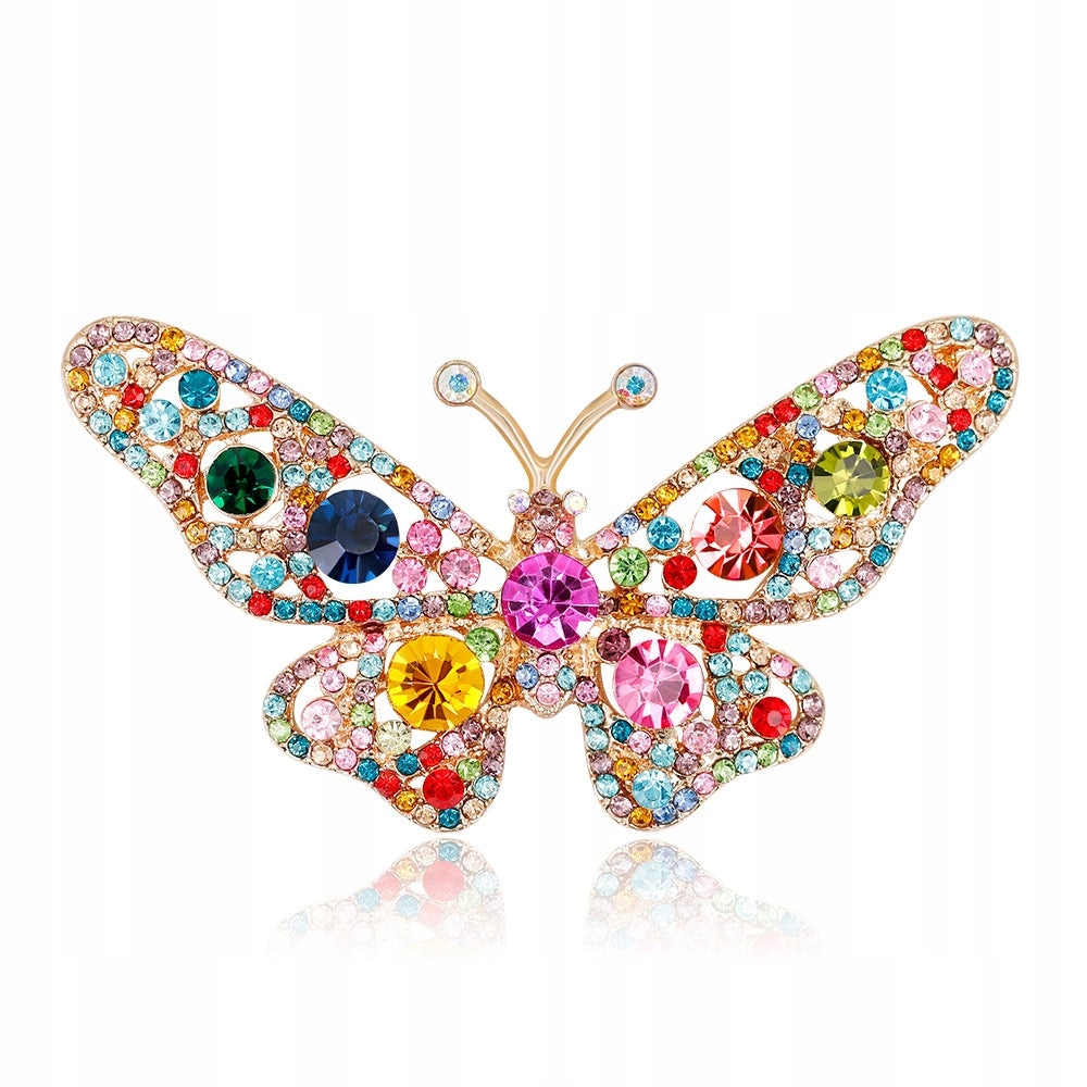 

Pinets Motyl Broszka z kolorowymi cyrkoniami