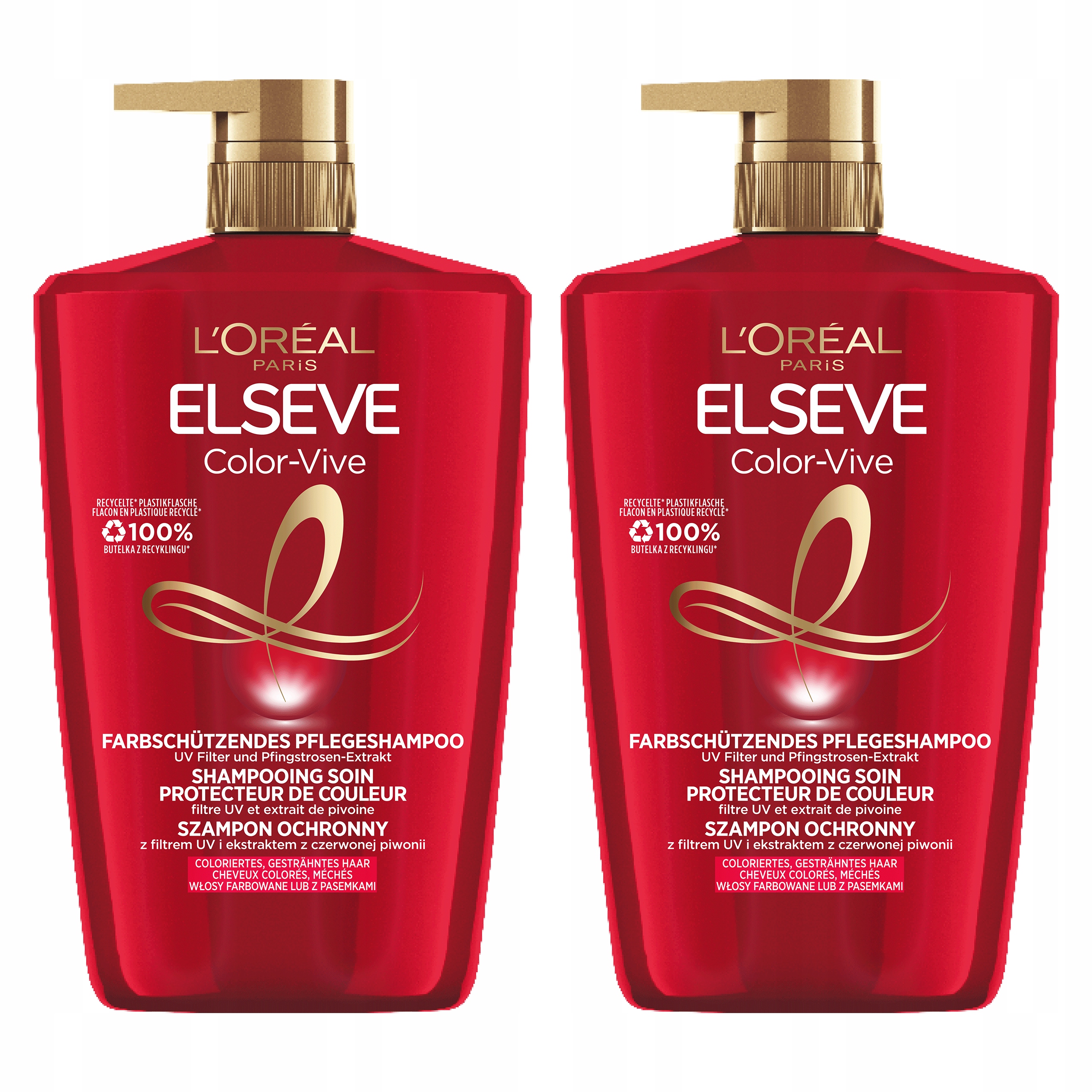 Zestaw L'Oréal Elseve Color Vive Szampon Ochronny Włosy Farbowanye 2x 1L XL