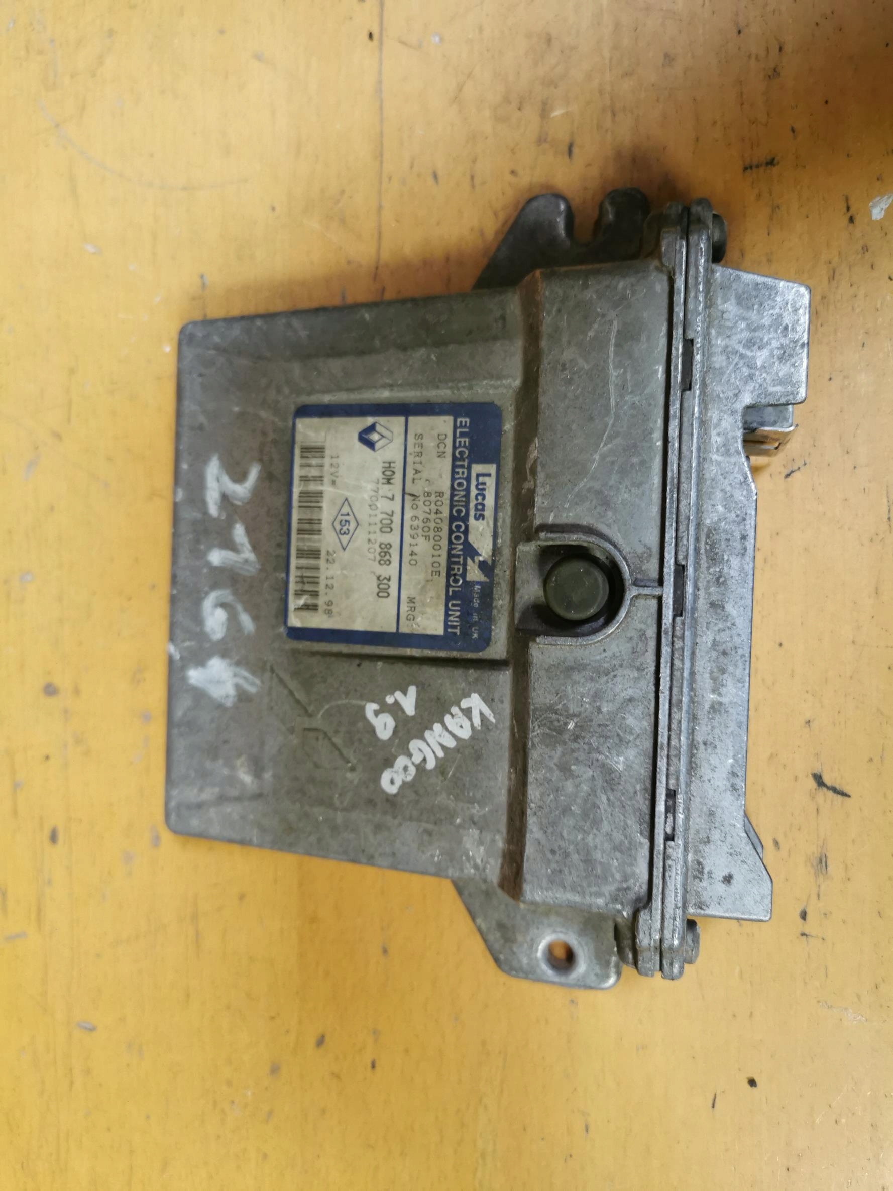 Centralina computer Motore RENAULT KANGOO e 1.9D 55KM 7700868300