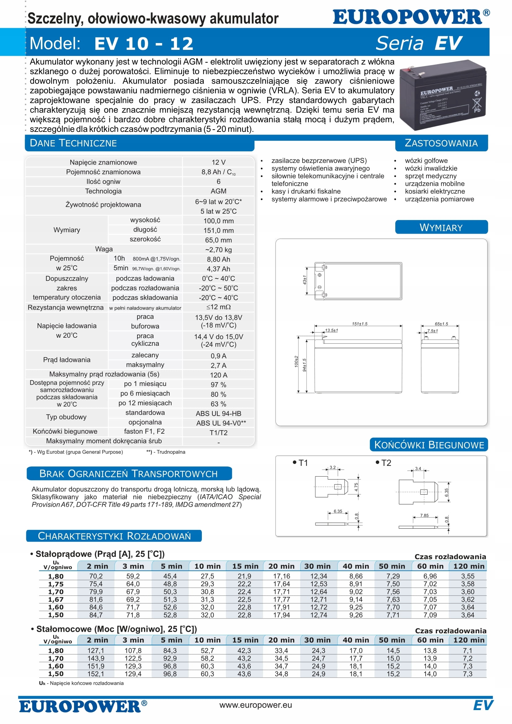 RBC26 RBC 26 #26 ZESTAW AKUMULATORÓW PAKIET BATERII DO UPS APC 8x EV 10-12 Producent Europower