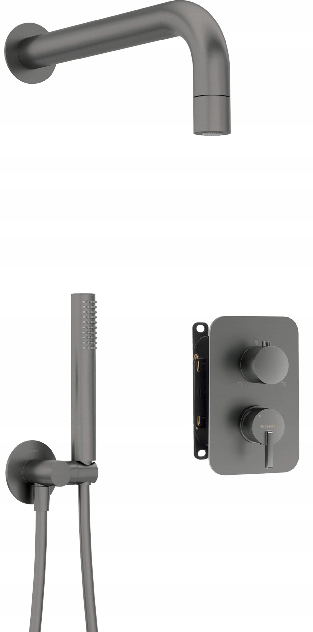 Podomietkový sprchový set s boxom a striekacou hlavou, moderný dizajn