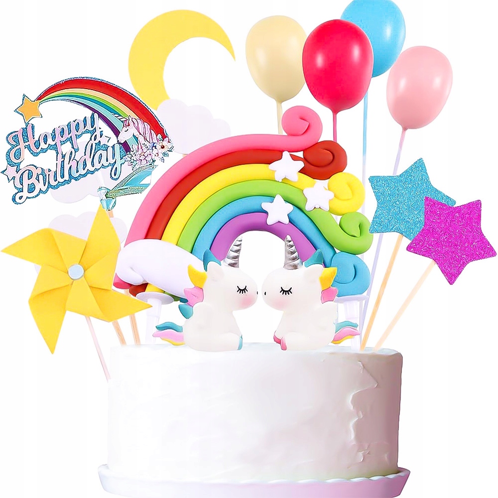 Dekorace Toper Dort Jednorožec Cloud Sada Na Zdobení Dortů
