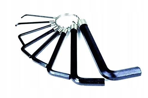 Klucze imbusowe Ampulowe na kółku do kluczy 1,5-6mm Kieszonkowe Imbus