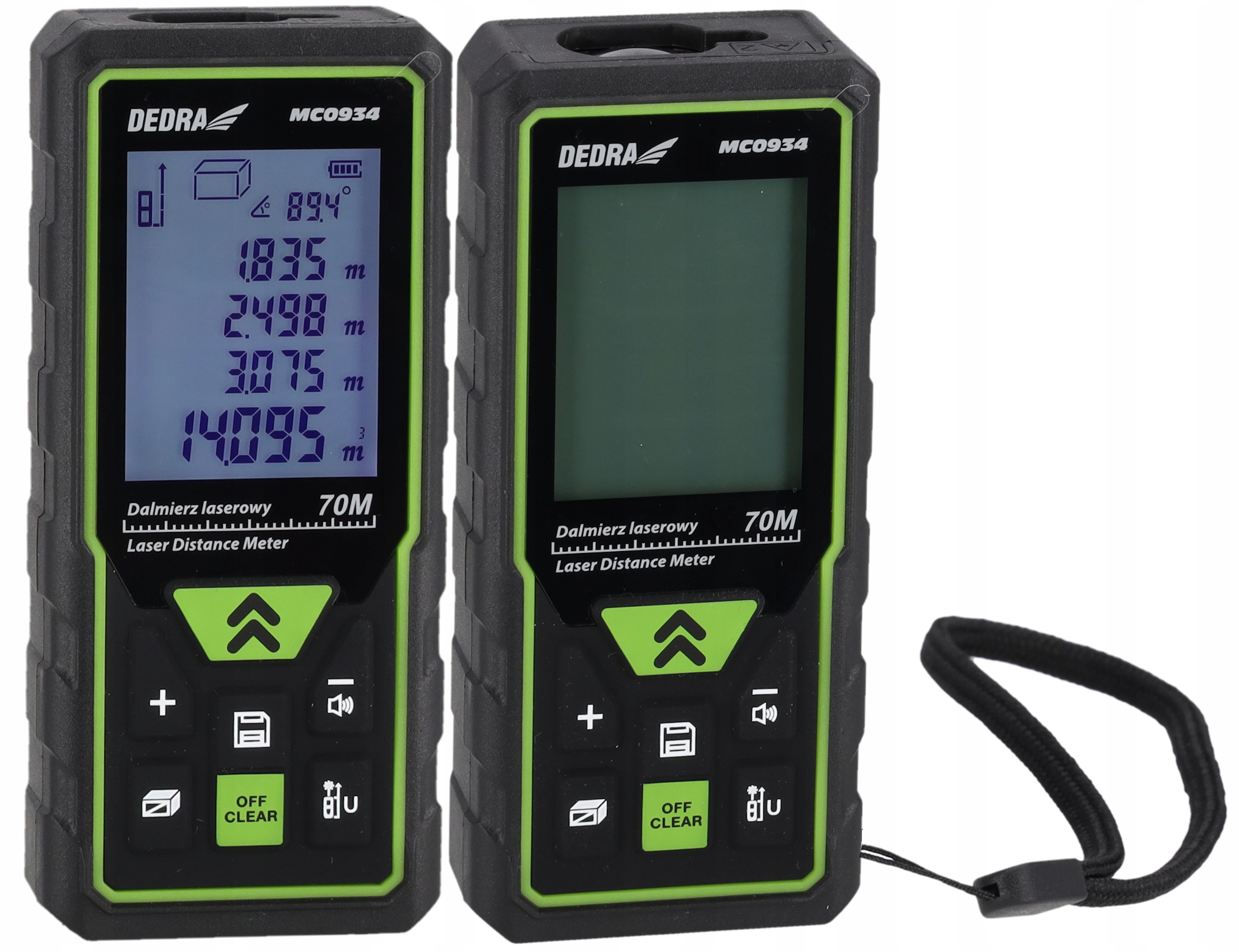 Dalmierz laserowy Cyfrowy miernik odległości Dedra MC0934 zasięg 70 metrów