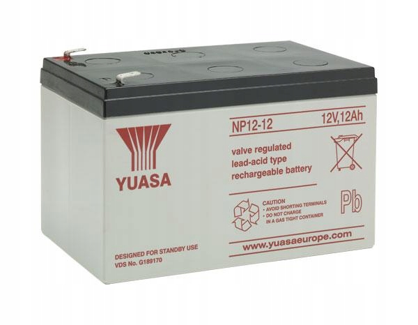 Yuasa NP12-12 12Ah 12V Agm akumulator do ups buforowy kasy zabawkek alarmu