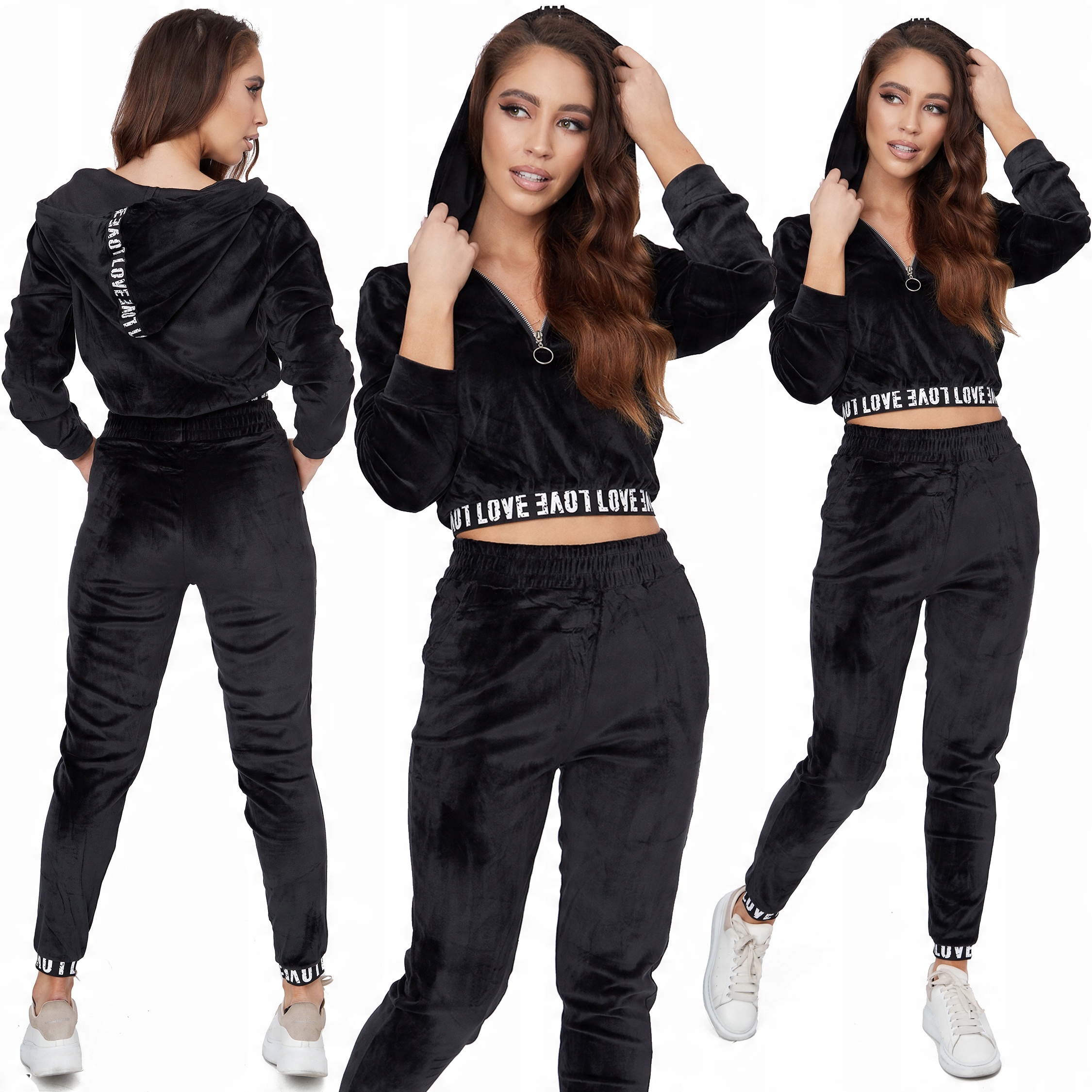 

178_ S/36 _welurowy Dres Bluza , Spodnie Zamek