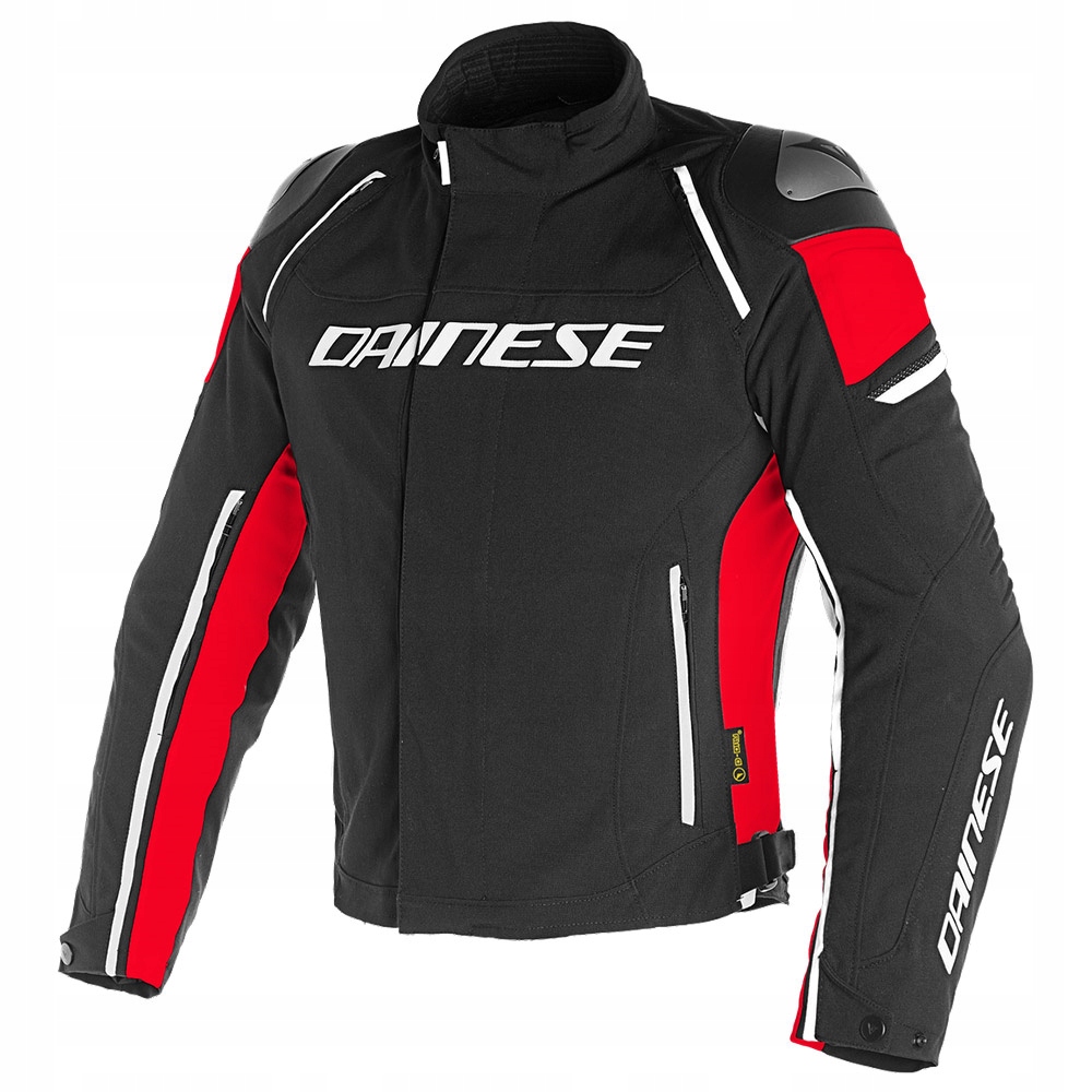 Textilná motocyklová bunda Dainese Racing 3 D-dry čierna červená 50
