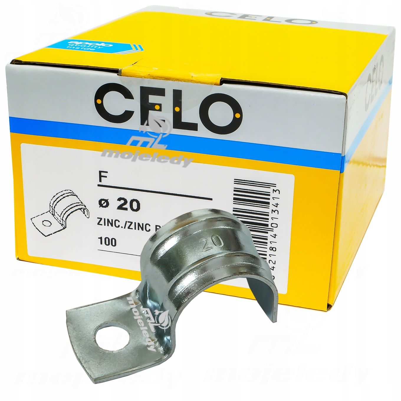 100x kovový držák pro trubka instalační trubice Rl 20mm 20 P.poż 920F Celo