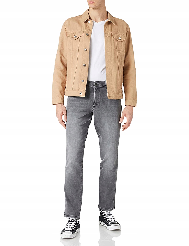 Wrangler TEXAS SLIM FUNK GREY SZARE MĘSKIE W38 L34 Model Texas Slim
