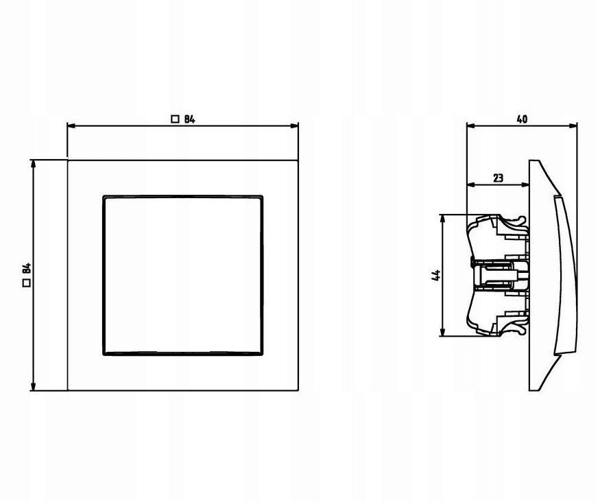 OSPEL IMPRESJA łącznik pojedynczy biały Kolor biały