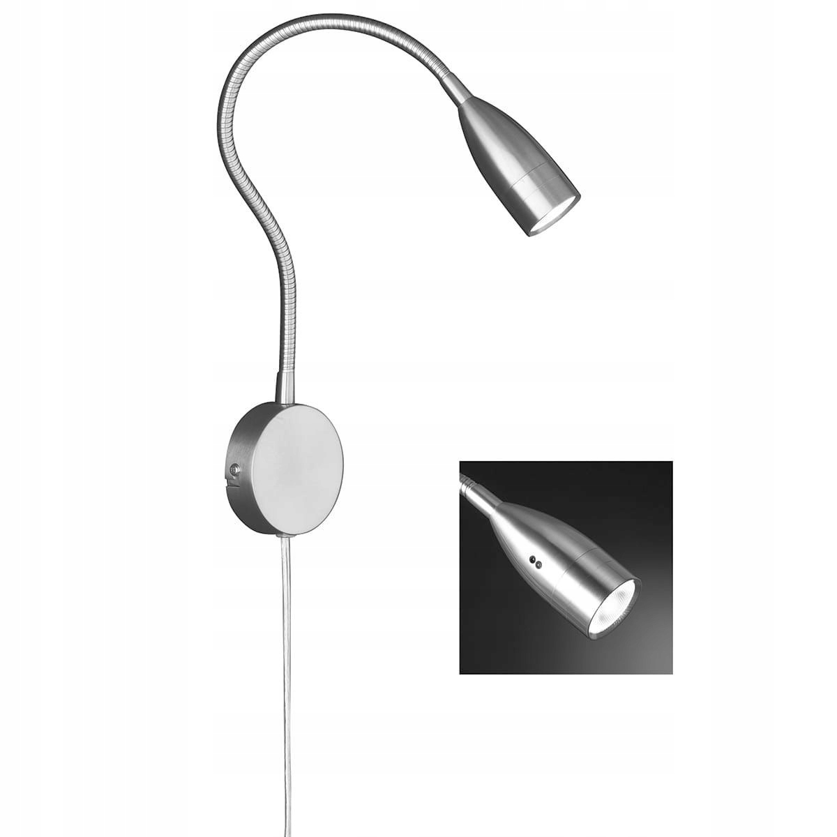 Nástenné svietidlo Sten strieborný nikel mat Led 1x5W 420lm 3000K IP20 Fischer&Honsel