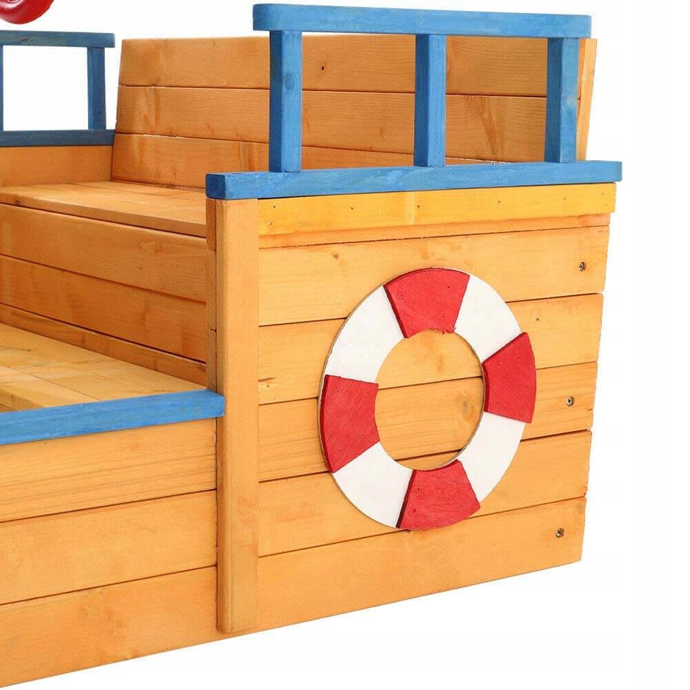 PIASKOWNICA STATEK PIRACKI DLA DZIECI ZABAWY W PIASKU Szerokość produktu 94 cm