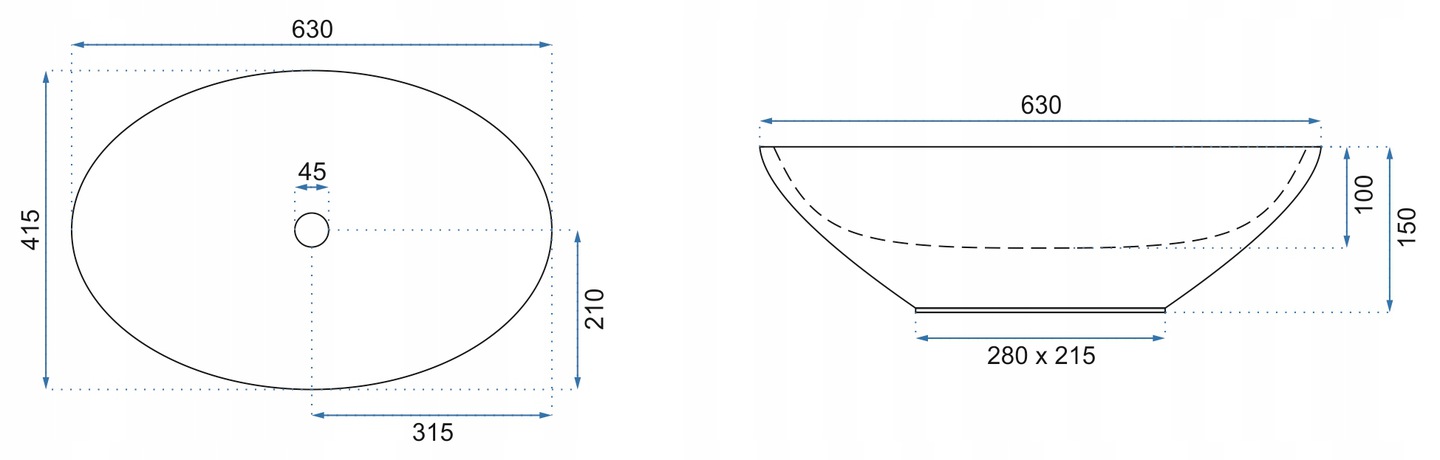 UMYWALKA NABLATOWA OWALNA BIAŁA POŁYSK OLGA REA Rodzaj owalna