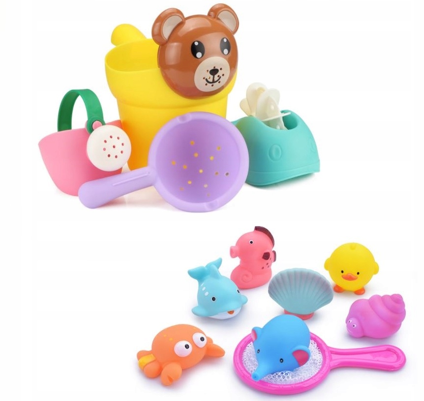 

Zabawki do kąpieli wody wanny zestaw Miś 12el.