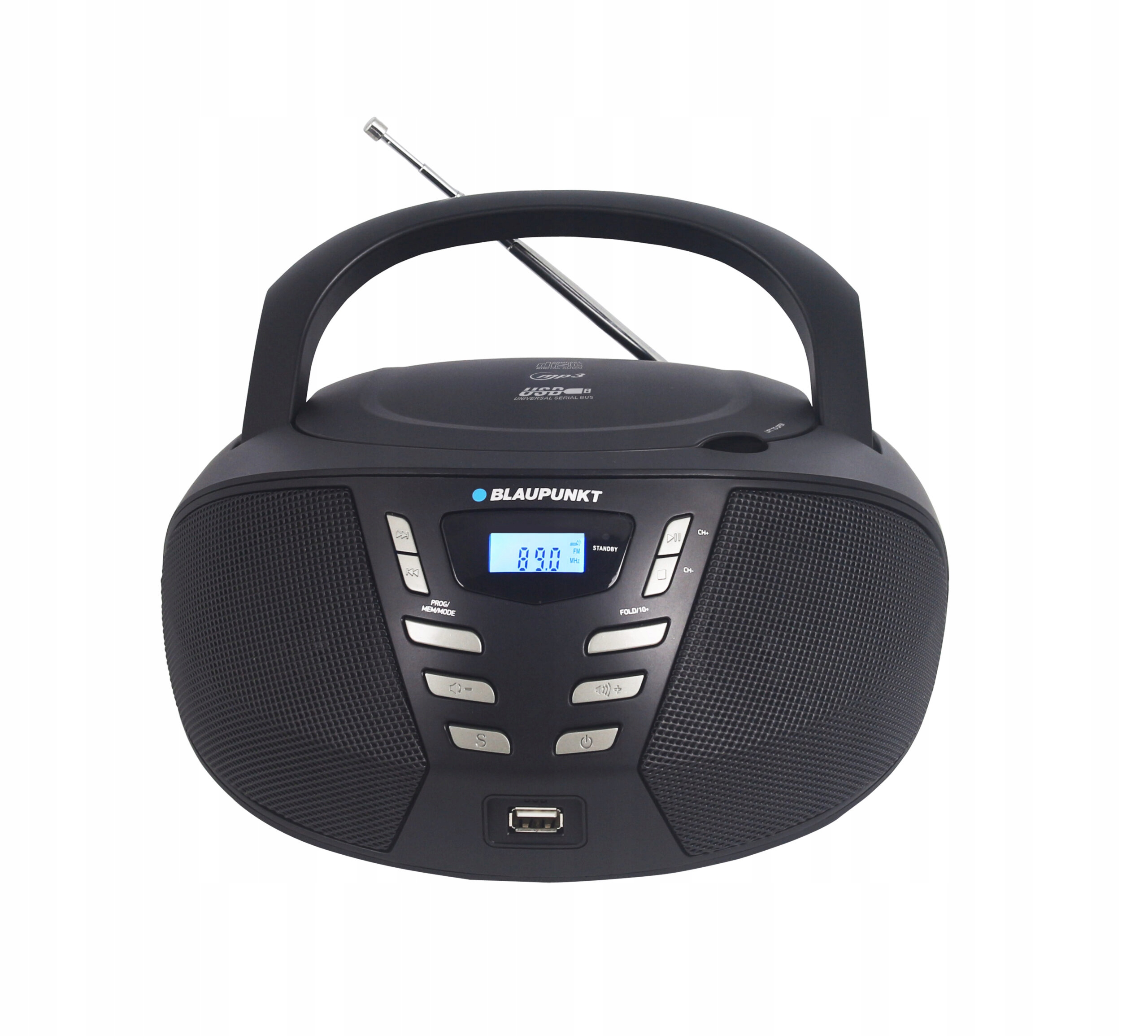 Blaupunkt BB7BK Boombox přenosné rádio Aux MP3 Usb CD Fm rádio (černé)