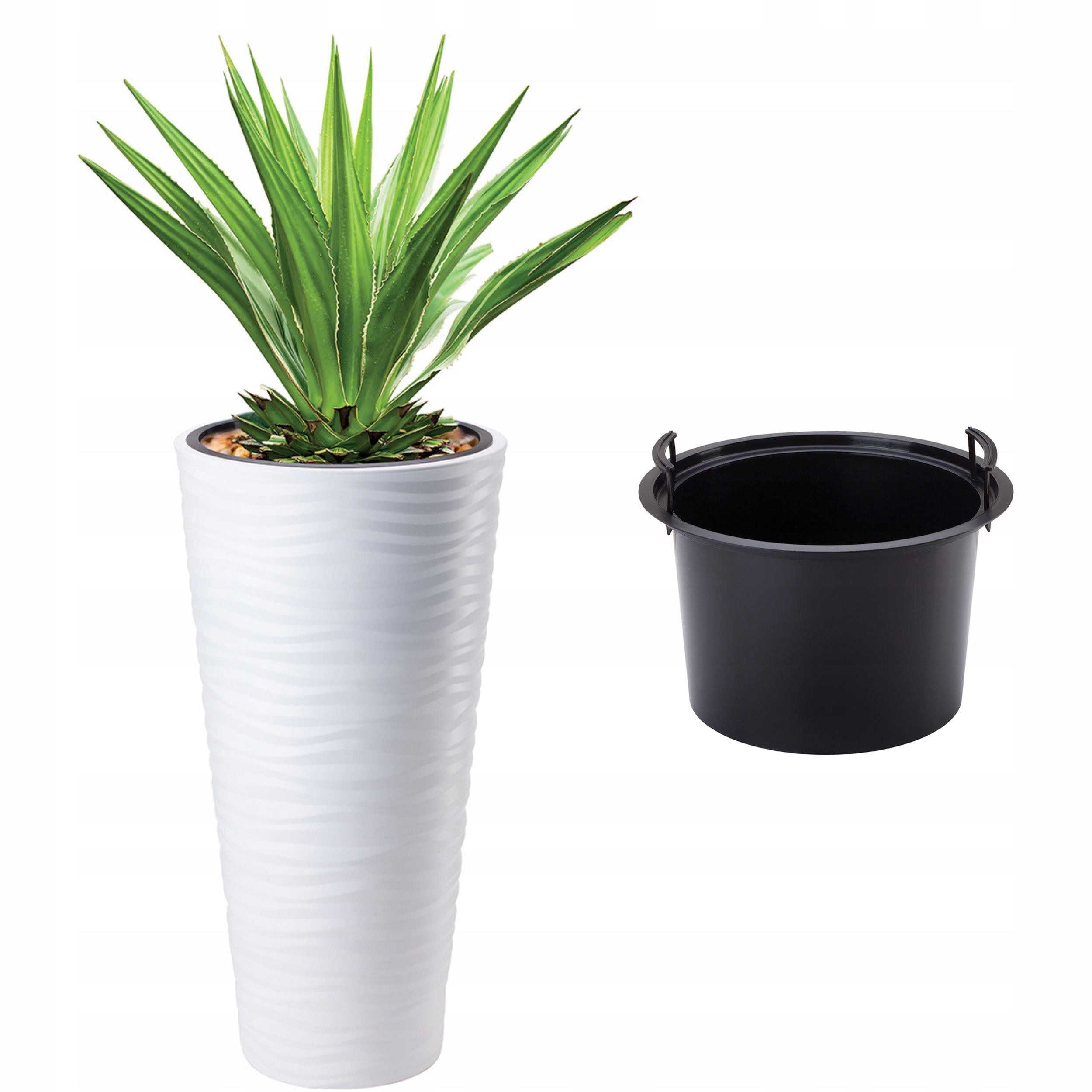 

Doniczka okrągła wysoka Sahara Slim +wkład śr.30