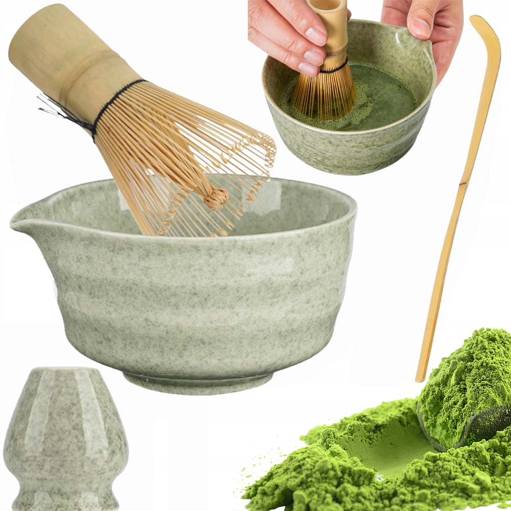 Zestaw Pędzel Do Herbaty Podstawka Zestaw 4CZĘŚCIOWY Z Miską