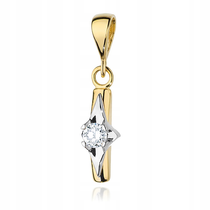 Piękna Złota Zawieszka pr. 585 z Brylantem 0,10ct