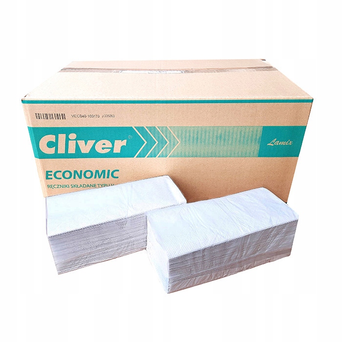 Levně Cliver Economic skládací ručník Zz šedý 4000ks