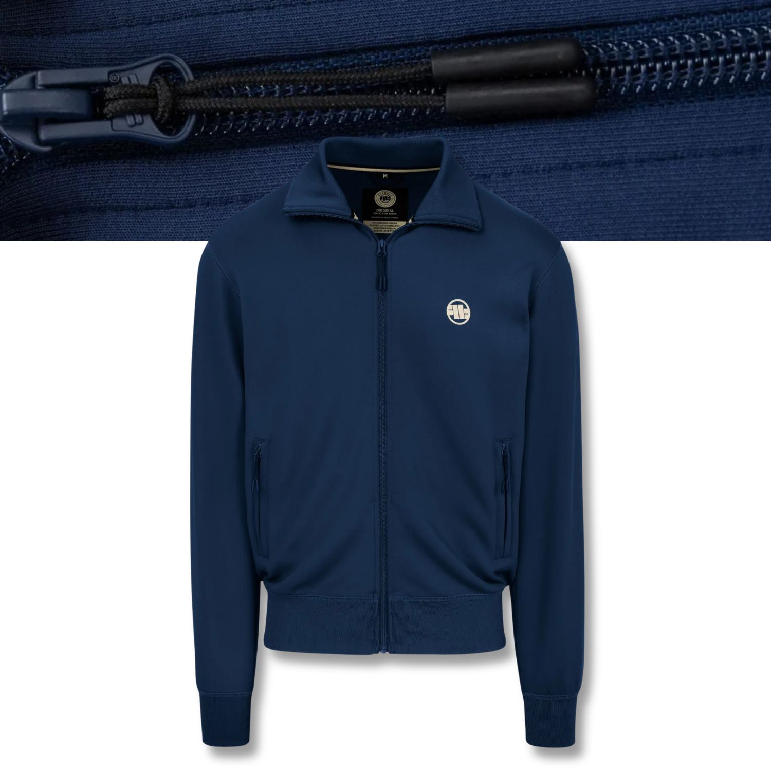 Męska Bluza Rozpinana Pitbull Oldschool Small Logo Gładka Matowa ze Stójką